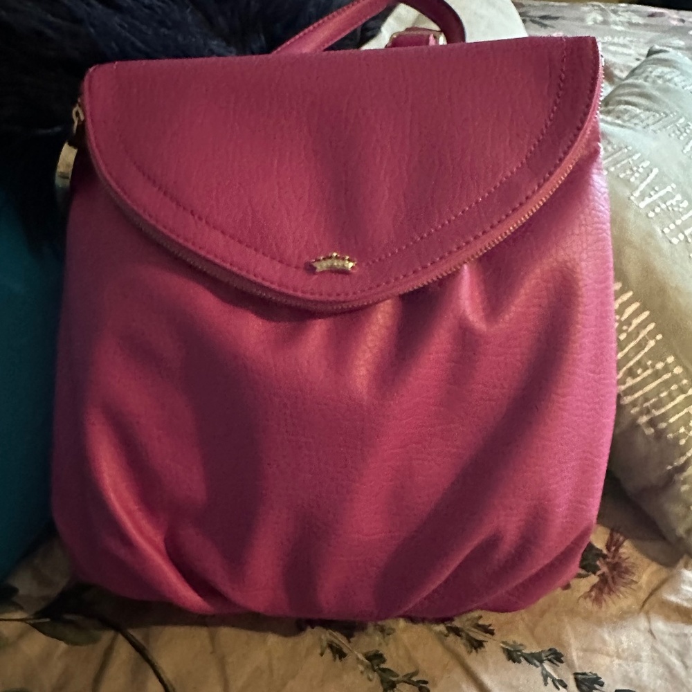Juicy couture leather backpack purse